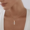Thumbnail Image 6 of KAY Lab-Grown Diamonds Vertical Three-Stone Necklace 1/3 ct tw 18K Yellow Gold-Plated Sterling Silver 18"