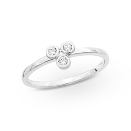 Rocksbox The Vanessa Lab-Grown Diamond Three-Stone Ring 1/10 ct tw Sterling Silver