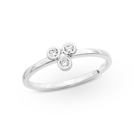Rocksbox The Vanessa Lab-Grown Diamond Three-Stone Ring 1/10 ct tw Sterling Silver