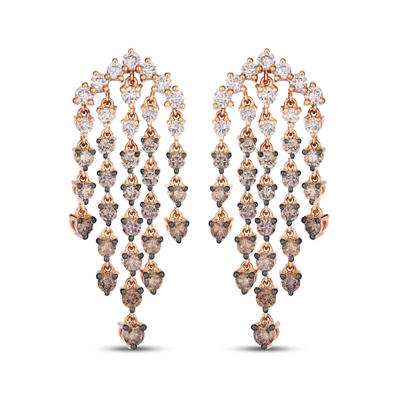 Le Vian Chocolate Ombré Diamonds Chandelier Earrings 4 ct tw 14K Strawberry Gold