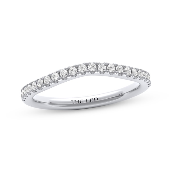 THE LEO Diamond Certified Contour Anniversary Ring 1/4 ct tw 14K White Gold