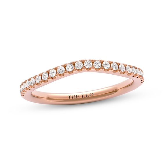 THE LEO Diamond Certified Contour Anniversary Ring 1/4 ct tw 14K Rose Gold