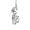 Thumbnail Image 3 of Open Hearts Necklace 1/2 ct tw Diamonds 14K White Gold