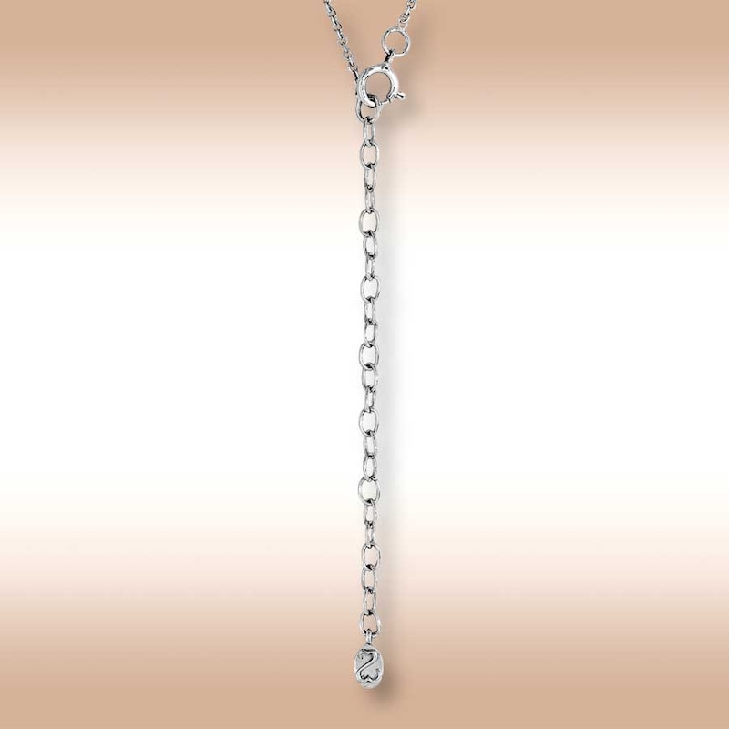 Main Image 4 of Open Hearts Necklace 1/2 ct tw Diamonds 14K White Gold