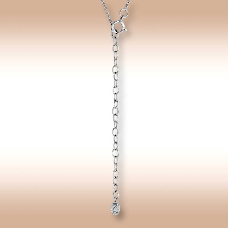 Open Hearts Necklace 1/2 ct tw Diamonds 14K White Gold