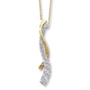 Thumbnail Image 1 of Journey Diamond Necklace 1/2 ct tw Round-cut 14K Two-Tone Gold