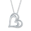 Thumbnail Image 0 of Diamond Heart Necklace 1/4 ct tw Round-cut Sterling Silver