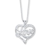 Thumbnail Image 0 of "Love" Heart Necklace Sterling Silver