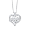 Thumbnail Image 1 of &quot;Love&quot; Heart Necklace Sterling Silver