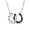 Thumbnail Image 0 of Horseshoe Necklace 1/8 ct tw Diamonds Sterling Silver