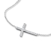 Thumbnail Image 1 of Cross Necklace Diamond Accents Sterling Silver
