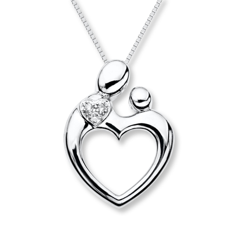 Main Image 1 of Diamond Necklace Sterling Silver