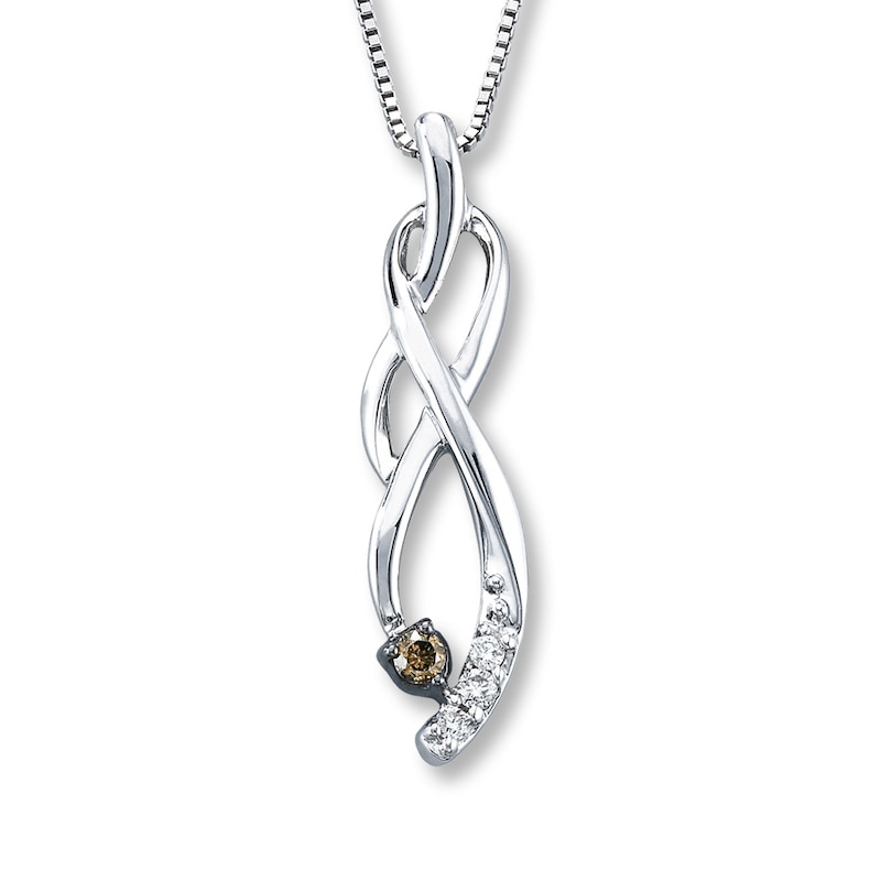 Main Image 1 of Shades of Wonder 1/8 ct tw Diamonds Sterling Silver Necklace
