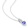 Thumbnail Image 2 of Tanzanite Heart Necklace Diamond Accents 10K White Gold