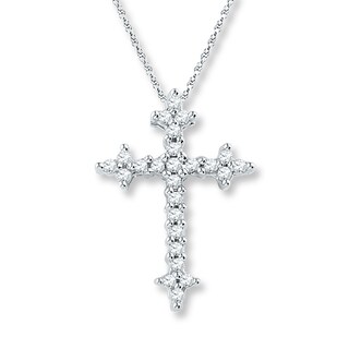 Sideways Cross Necklace Kay Jewelers : Diamond Cross Necklace 1/6 ct tw Round-cut 10K Yellow Gold / Get the best deals on kay jewelers diamond cross necklace and save up to 70% off at poshmark now!