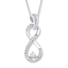 Thumbnail Image 0 of Diamond Necklace 1/5 ct tw Round-cut Sterling Silver 18"