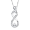 Thumbnail Image 1 of Diamond Necklace 1/5 ct tw Round-cut Sterling Silver 18&quot;
