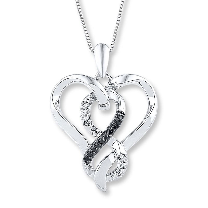 Diamond Heart Key Pendant Necklace | Sterling Silver | White | Size 18 | I Am Loved