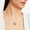 Thumbnail Image 2 of Black/White Diamond Heart Necklace 1/10 ct tw Sterling Silver 18&quot;