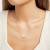 Thumbnail Image 2 of Diamond Infinity Necklace 1/20 ct tw Round-cut 10K White Gold 18&quot;