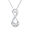 Thumbnail Image 0 of Diamond Infinity Necklace 1/8 carat tw Sterling Silver