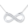 Thumbnail Image 0 of Diamond Infinity Necklace 1/10 ct tw Round-cut Sterling Silver 18"