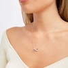Thumbnail Image 2 of Diamond Infinity Necklace 1/10 ct tw Round-cut Sterling Silver 18&quot;