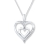 Thumbnail Image 0 of Diamond Heart Necklace 1/20 ct tw Round-cut Sterling Silver