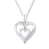 Thumbnail Image 1 of Diamond Heart Necklace 1/20 ct tw Round-cut Sterling Silver