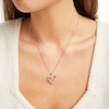 Thumbnail Image 2 of Diamond Heart Necklace 1/10 ct tw Round-cut Sterling Silver