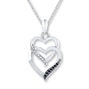 Thumbnail Image 1 of Black & White Diamonds 1/15 ct tw Necklace Sterling Silver