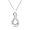 Thumbnail Image 0 of Diamond Infinity Necklace 1/20 ct tw Round-cut Sterling Silver