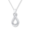 Thumbnail Image 1 of Diamond Infinity Necklace 1/20 ct tw Round-cut Sterling Silver