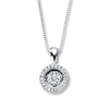 Thumbnail Image 0 of Unstoppable Love 1/5 ct tw Necklace 10K White Gold