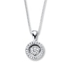 Thumbnail Image 1 of Unstoppable Love 1/5 ct tw Necklace 10K White Gold