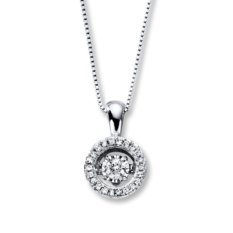 Unstoppable Love 1/5 ct tw Necklace 10K White Gold