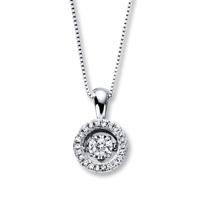 Main Image 1 of Unstoppable Love 1/5 ct tw Necklace 10K White Gold