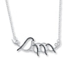 Thumbnail Image 0 of Bird Necklace Black & White Diamonds Sterling Silver