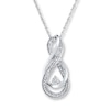 Thumbnail Image 0 of Infinity Symbol Necklace Diamond Accents Sterling Silver