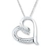 Thumbnail Image 0 of Diamond Heart Necklace 1/20 ct tw Round-cut Sterling Silver