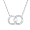 Thumbnail Image 1 of Diamond Necklace 1/10 ct tw Round-cut 10K White Gold