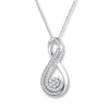 Thumbnail Image 1 of Diamond Infinity Necklace 1/4 ct tw Round-cut Sterling Silver