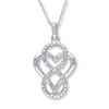 Thumbnail Image 0 of Diamond Necklace 1/20 ct tw Round-Cut Sterling Silver