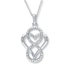 Thumbnail Image 1 of Diamond Necklace 1/20 ct tw Round-Cut Sterling Silver