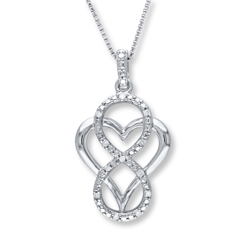 Diamond Necklace 1/20 ct tw Round-Cut Sterling Silver