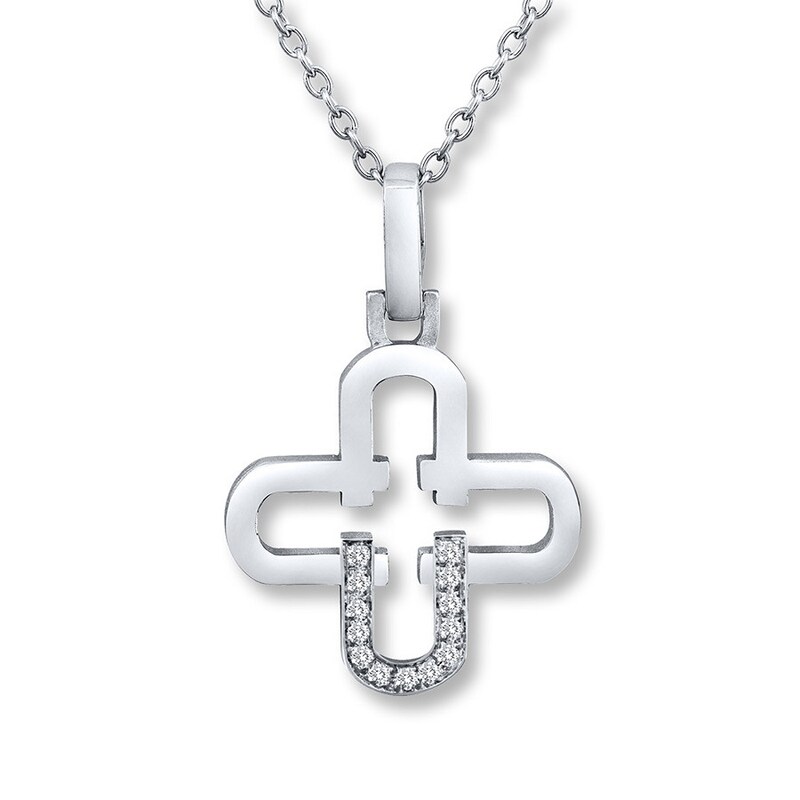 Initial U Necklace Sterling Silver Kay
