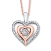 Thumbnail Image 1 of Unstoppable Love 1/4 ct tw Necklace 10K Two-Tone Gold