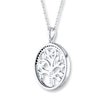 Thumbnail Image 2 of Tree of Life Necklace 1/10 ct tw Diamonds Sterling Silver