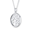 Thumbnail Image 3 of Tree of Life Necklace 1/10 ct tw Diamonds Sterling Silver