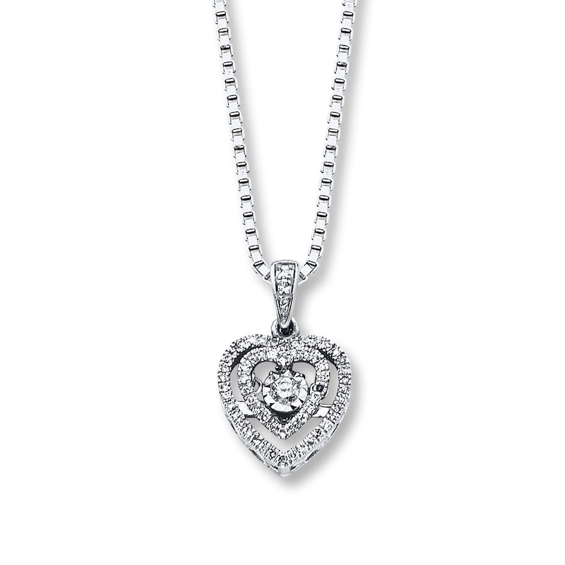 Unstoppable Love 1/4 ct tw Necklace 10K White Gold